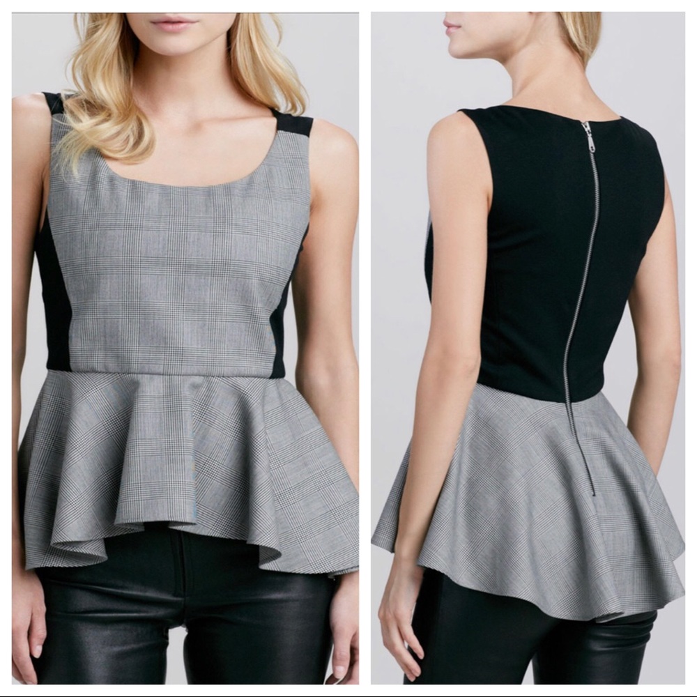 NWOT Rebecca Minkoff Monroe Sleeveless Peplum Top